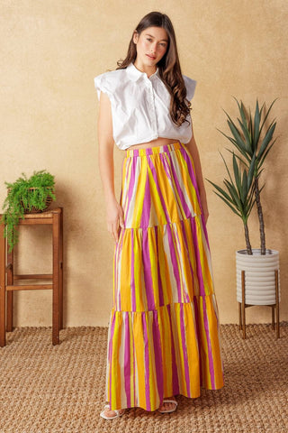 Flying tomato printed poplin maxi skirt - IK7518