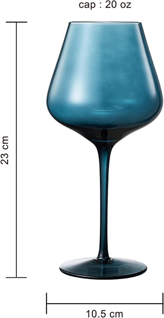 Pastel colored large wine glass