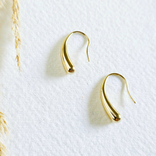 Mini drop hoop hoops earrings High quality gold plated