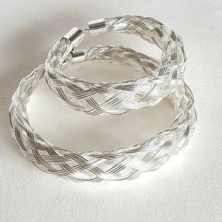 Brass braided woven cable armlet or bangle cuff bracelet