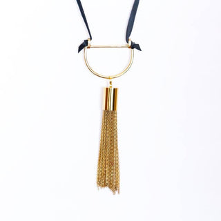 Bisjoux Semi Chain Tassel Necklace