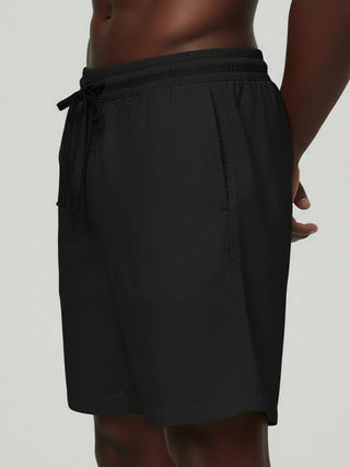 HB-10-77 (Men's Linen blend Short (BLACK)
