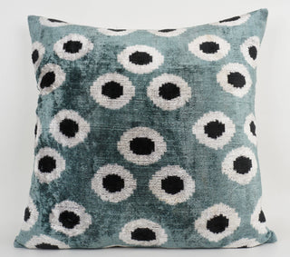 HANDMADE- IKAT SILK/VELVET PILLOWCASE 20"x20"