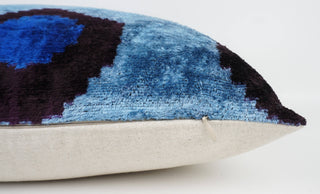 HANDMADE- IKAT SILK/VELVET PILLOWCASE 20"x20"