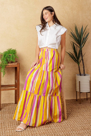 Flying tomato printed poplin maxi skirt - IK7518
