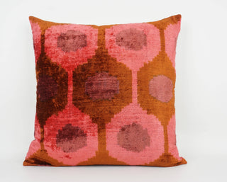 HANDMADE- IKAT SILK/VELVET PILLOWCASE 20"x20"