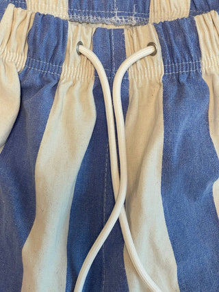 Striped trousers long pants. BLUE
