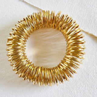 Solid brass statement bangle torsion bisjoux exclusive