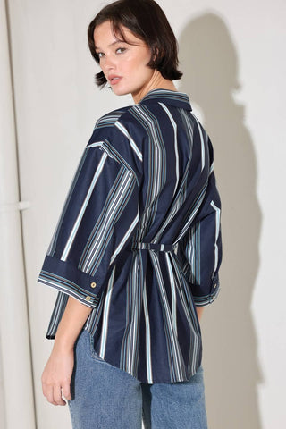 Freemarket striped woven top - FT1821B