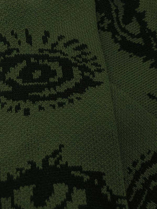 Sheer Trend Long Sleeves Loose Contrast Color Geometric Split-Joint Round-Neck Pullovers Sweater Tops