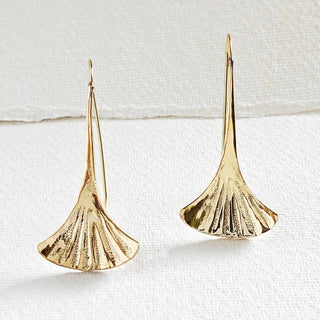 Brass drop flair earrings handmade