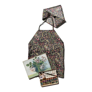 HANDPRINTED ADULT APRON /Paisley