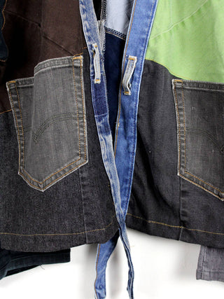 Suns out Upcycled Patchwork Denim Jacket