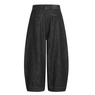 Trendy Black Wide-Leg Cargo Pants for Men