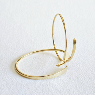 Bisjoux Brass simple wire bangle bracelet flat ends 2 styles