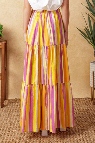 Flying tomato printed poplin maxi skirt - IK7518