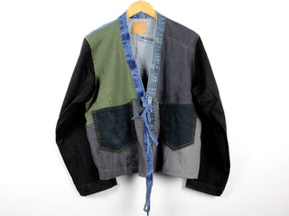 Suns out Upcycled Patchwork Denim Jacket