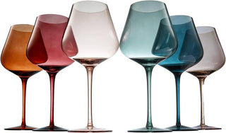 Pastel colored large wine glass