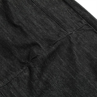 Trendy Black Wide-Leg Cargo Pants for Men