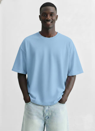 CREW NECK T-SHIRT (SKY BLUE)