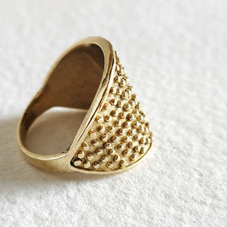 Brass ring studded circle handmade
