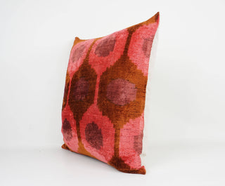 HANDMADE- IKAT SILK/VELVET PILLOWCASE 20"x20"