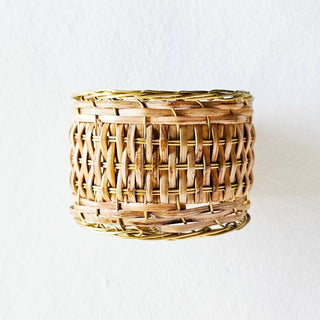Rattan straw cane bangle bracelet cuff handmade renewable