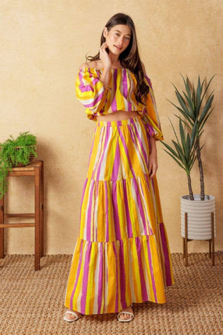 Flying tomato printed poplin maxi skirt - IK7518