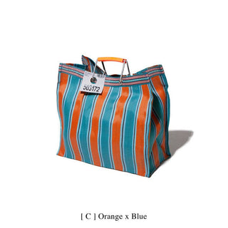RECYCLED PLASTIC STRIPE BAG - Square
