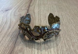 Brutalist hand forged cuff