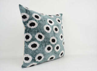 HANDMADE- IKAT SILK/VELVET PILLOWCASE 20"x20"