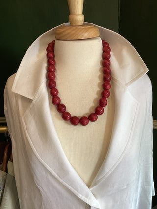 Gavel red wood necklace