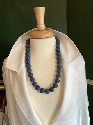 Gavel blue limestone necklace