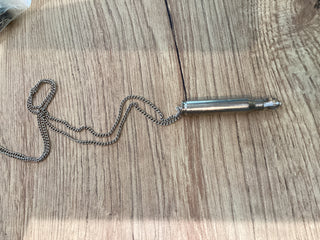 HOC necklace long silver bullet