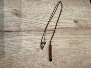 HOC necklace long brass bullet