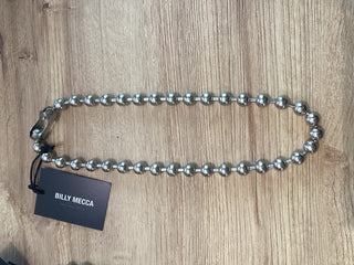Billy Mecca silver ball chain necklace 20”