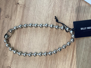 Billy Mecca silver ball chain necklace 18”