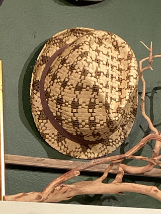 Woven Plaid Fedora style Hat