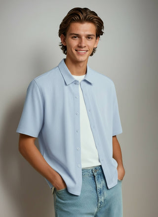 Hawks bay checkered light blue shirt