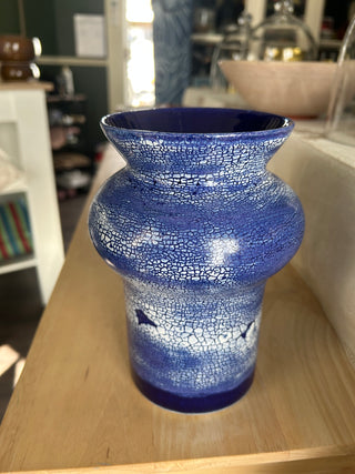 Owen Wolfertz- Blue and White Crackle Vase