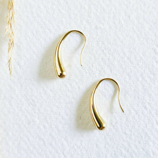 Mini drop hoop hoops earrings High quality gold plated