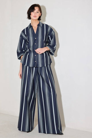 Freemarket striped woven top - FT1821B