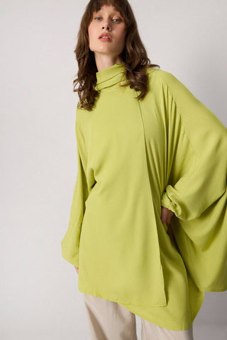 Touché DRAPED TURTLENECK VISCOSE KIMONO TOP