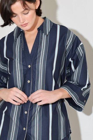 Freemarket striped woven top - FT1821B