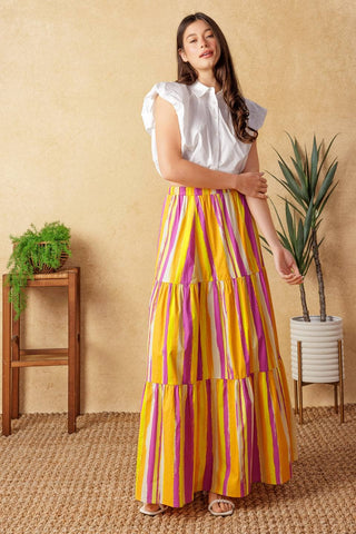 Flying tomato printed poplin maxi skirt - IK7518