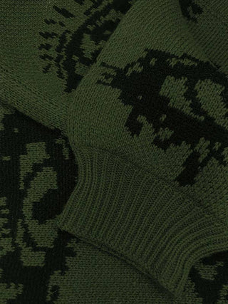 Sheer Trend Long Sleeves Loose Contrast Color Geometric Split-Joint Round-Neck Pullovers Sweater Tops