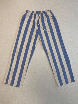 Striped trousers long pants. BLUE