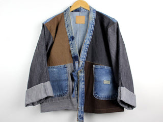 Suns out Upcycled Patchwork Denim Jacket