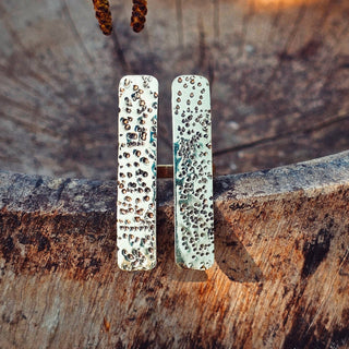 Brass ring hammered adjustable bold statement ring